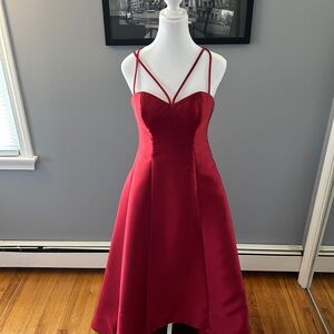 Elegant Red Strappy Dress